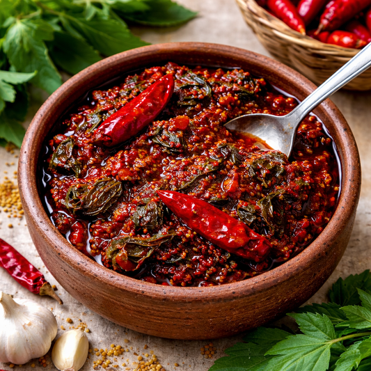 Homemade Gongura Pandumirchi Paste