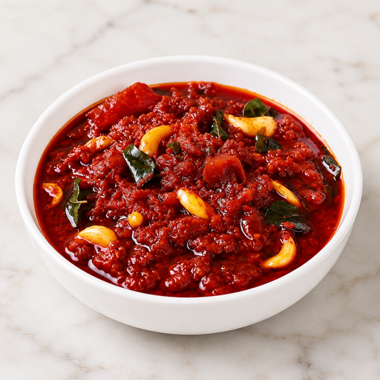 Homemade Tomato Pandumirchi Pickle