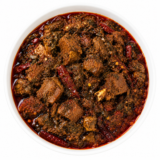 Homemade mutton gongura pickle